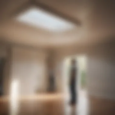 Homeowner inspecting the ceiling for leaks