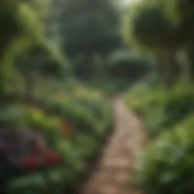 Lush Vegetable Garden Lush vegetable garden in full bloom