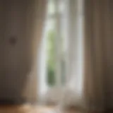 Elegant sheer curtains framing a small window