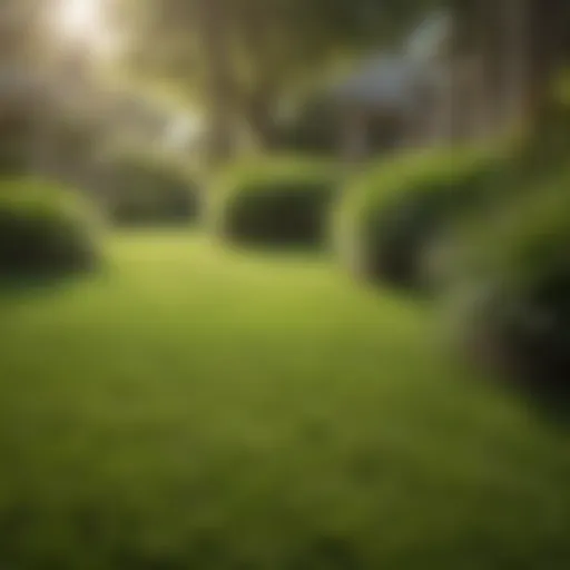 Lush Zoysia grass in a well-maintained lawn