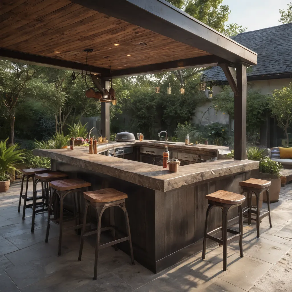 Innovative Outdoor Kitchen Ideas with a Bar Area